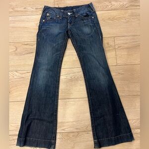 Vintage True Religion wide leg jeans, size 28